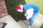 Uncle Mike broke the flood light.