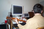 LL playin' guitar