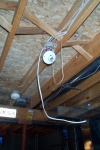 One of two existing pull string lights being switched